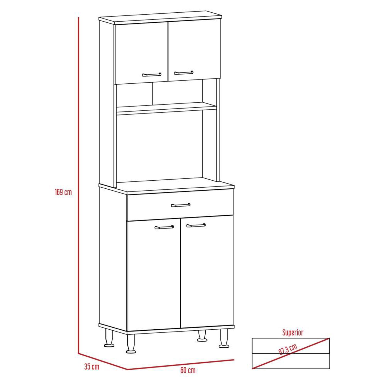 Combo Tuhome Kitchen Mueble De Microondas + Optimizador image number 4.0
