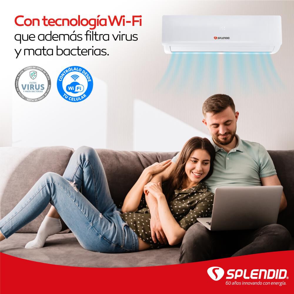 Aire Acondicionado Splendid Split On/Off / 12000 BTU image number 7.0