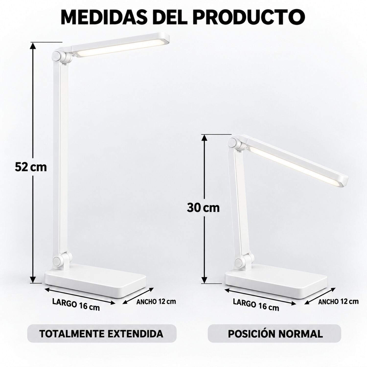 L&aacute;mpara Led De Escritorio Plegable Recargable Usb image number 2.0