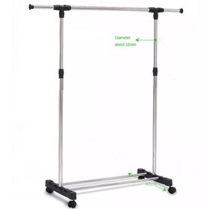 Perchero Extensible Para Exhibici&oacute;n De Ropa Con Ruedas