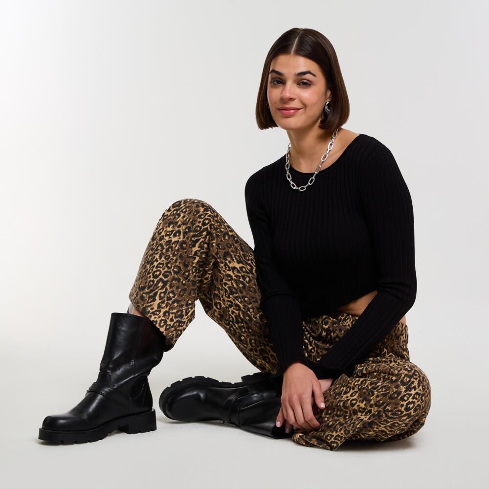 Sweater Crop Asimetrico Manga Larga Cuello Bote Mujer Rolly Go image number 1.0
