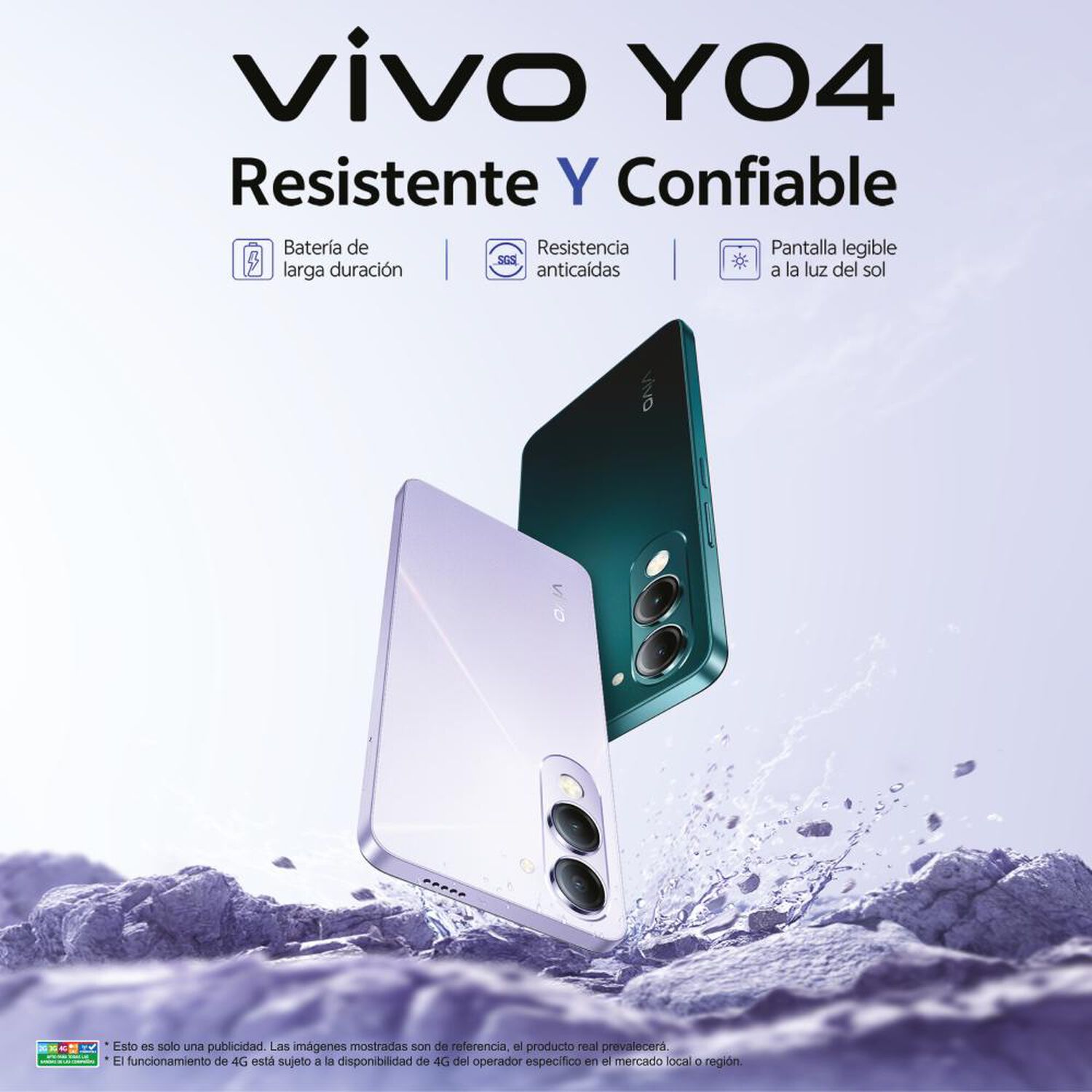 Smartphone Vivo Y04 / 128 GB / Negro / Liberado image number 1.0