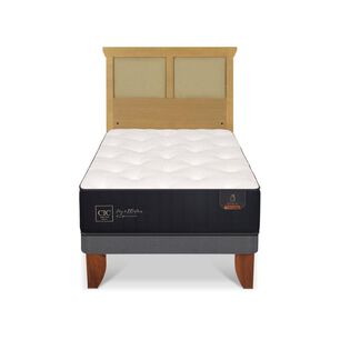 Cama Europea Cic Linea Premium / 1.5 Plazas / Base Normal + Respaldo