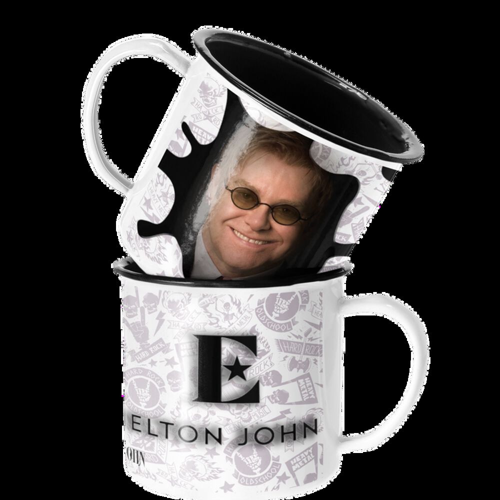 Taza Enlozada Lechera Elton Jhon Rock Musica image number 0.0