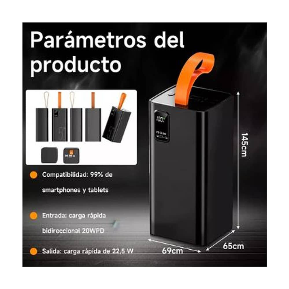 Power Bank 22.5w Carga Rapida Port&aacute;til Bater&iacute;a 40000mah image number 6.0