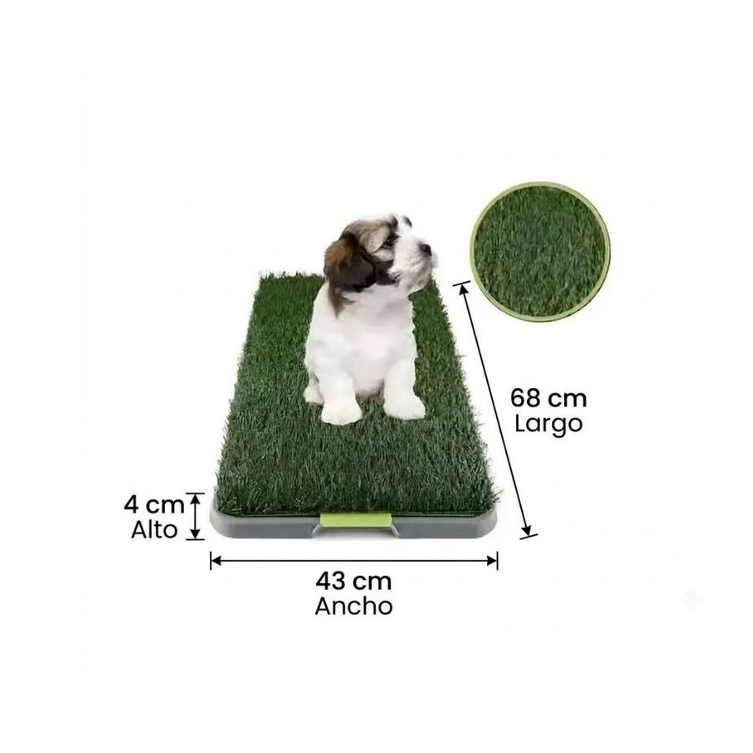 Ba&ntilde;o Entrenador De Mascotas Pasto Artificial Talla S image number 4.0