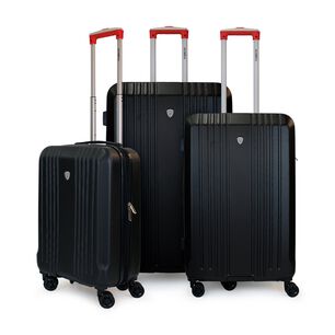 Set De 3 Maletas S+m+l Olympia Negro-roja