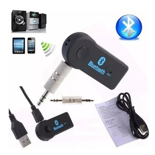 Receptor Bluetooth Auto Manos Libres Usb A Jack 3.5mm Negro