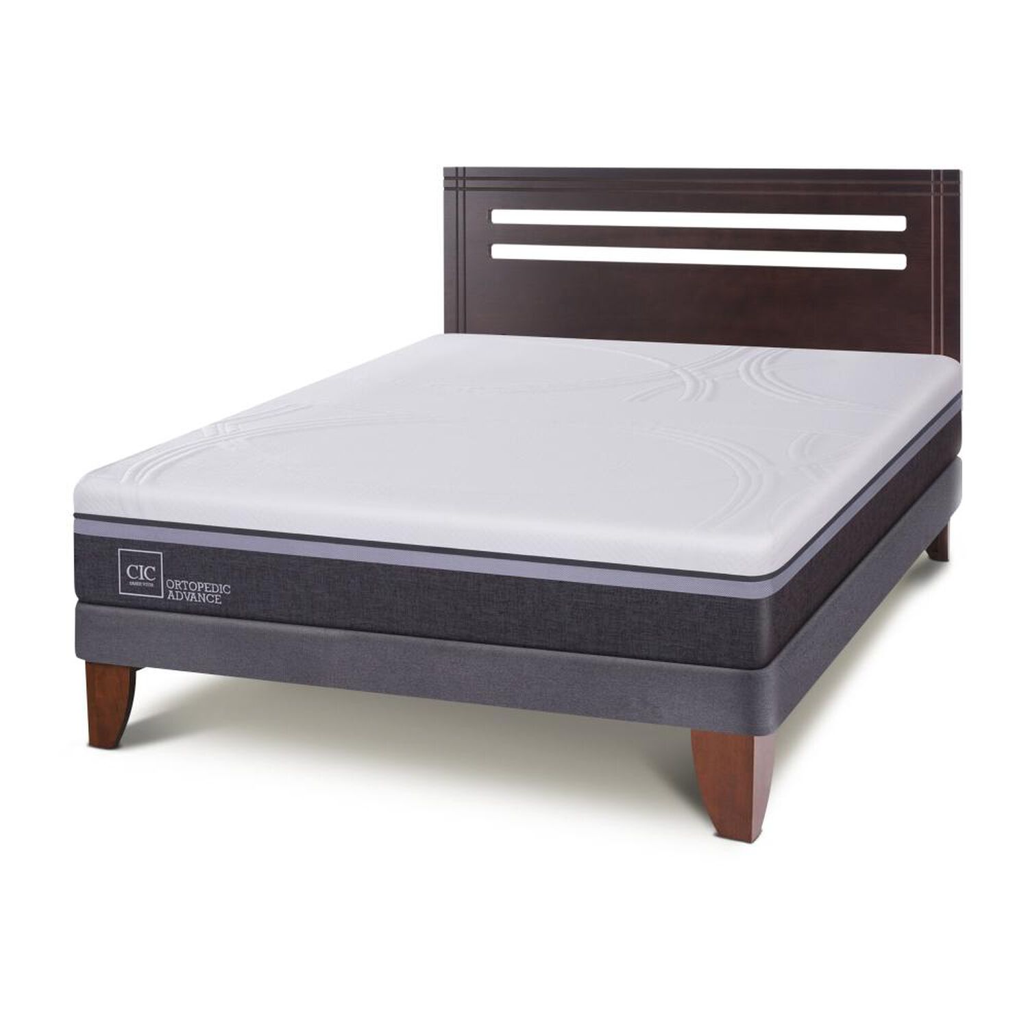 Cama Europea Cic Ortopedic Advance / 2 Plazas / Base Normal + Respaldo image number 1.0