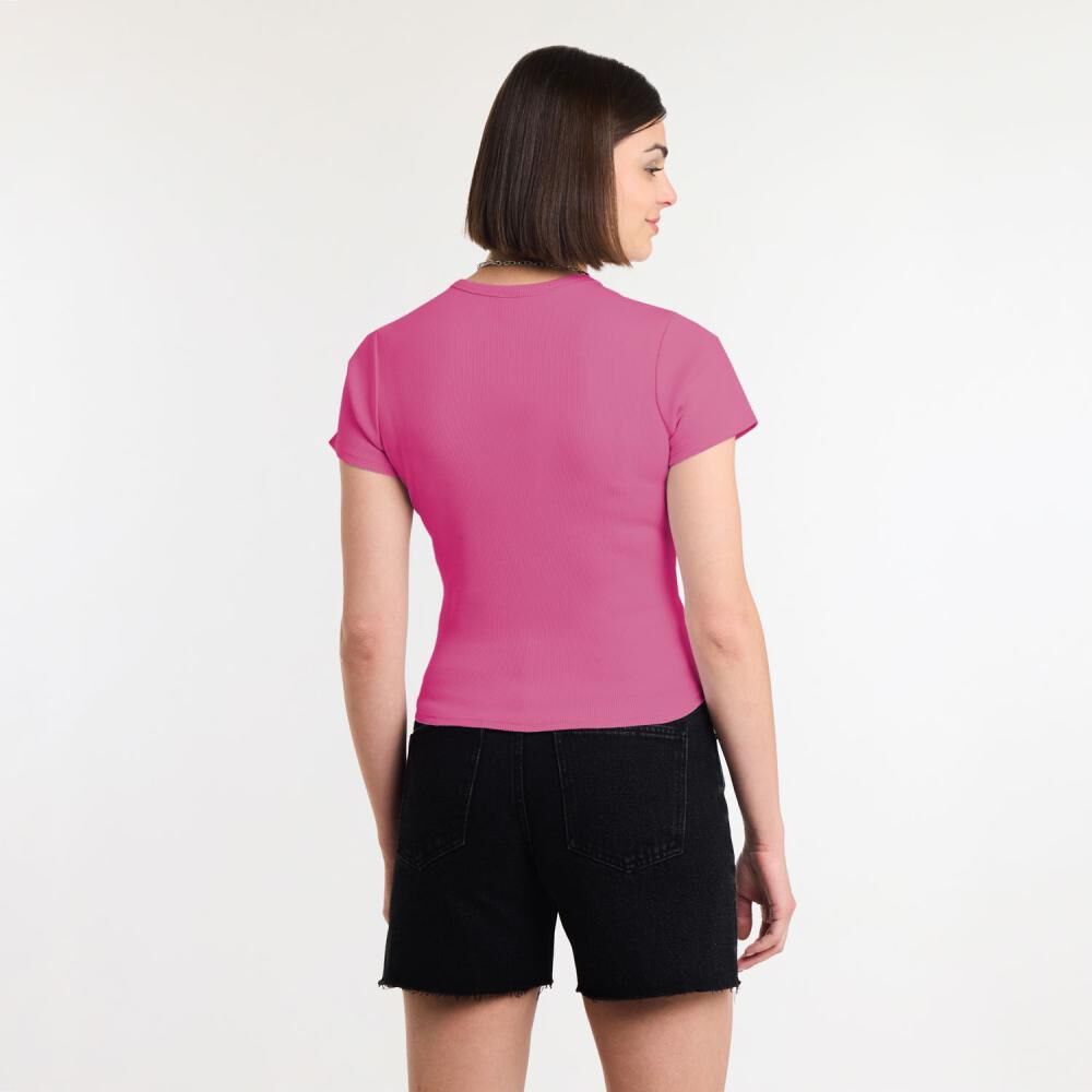 Polera Lavado Manga Corta Cuello Redondo Mujer Rolly Go image number 2.0