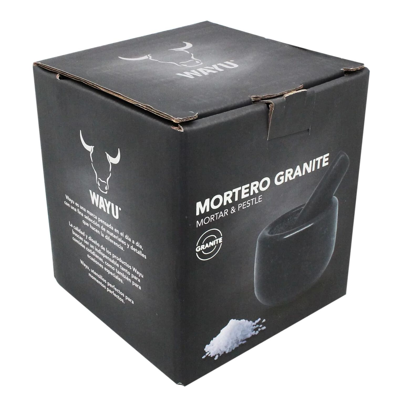 Mortero Wayu Granito Premium Asado Cocina Moledor Especias image number 3.0