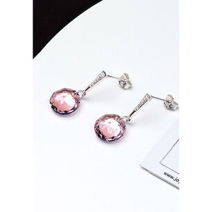 Aros Gracia Cristales Genuinos Light Rose