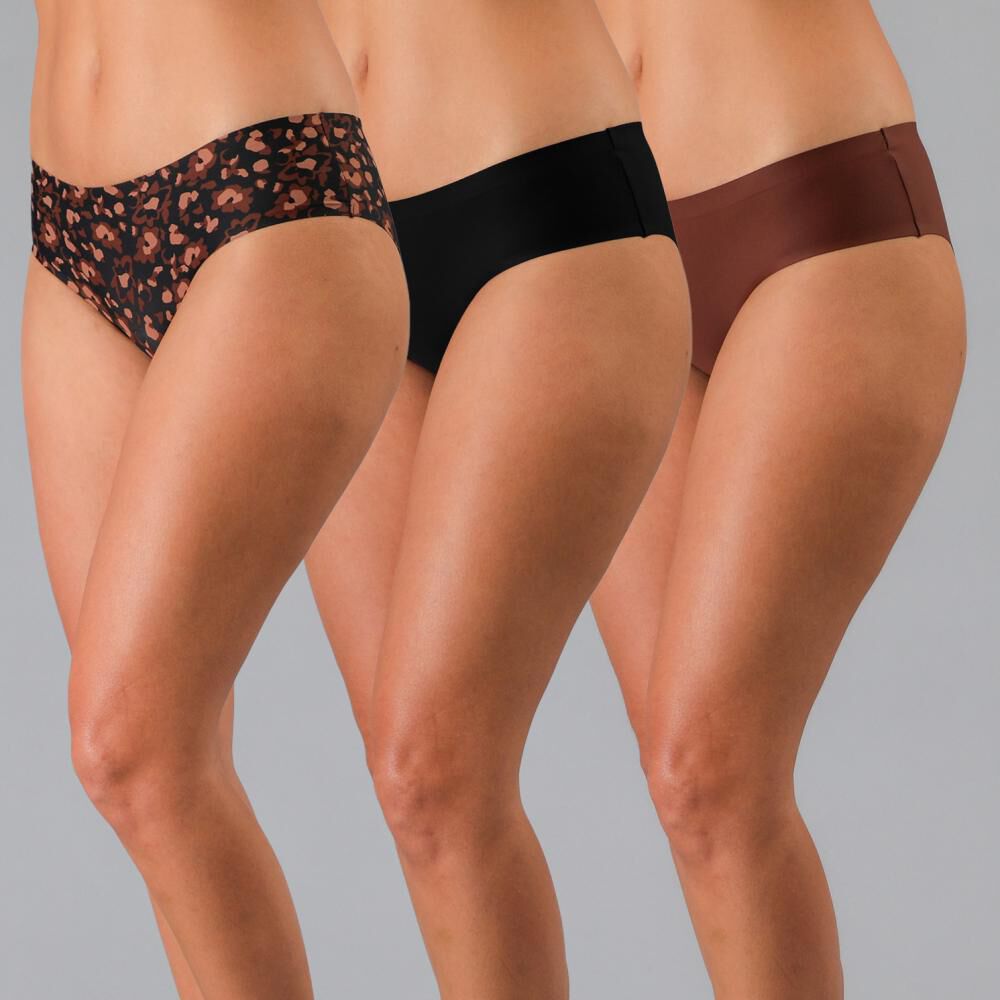Pack 3x Pantaleta Micro Print Bonded Flores image number 0.0