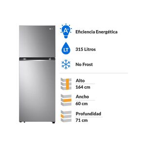 Refrigerador Top Freezer LG VT32BPP / No Frost / 315 Litros / A+