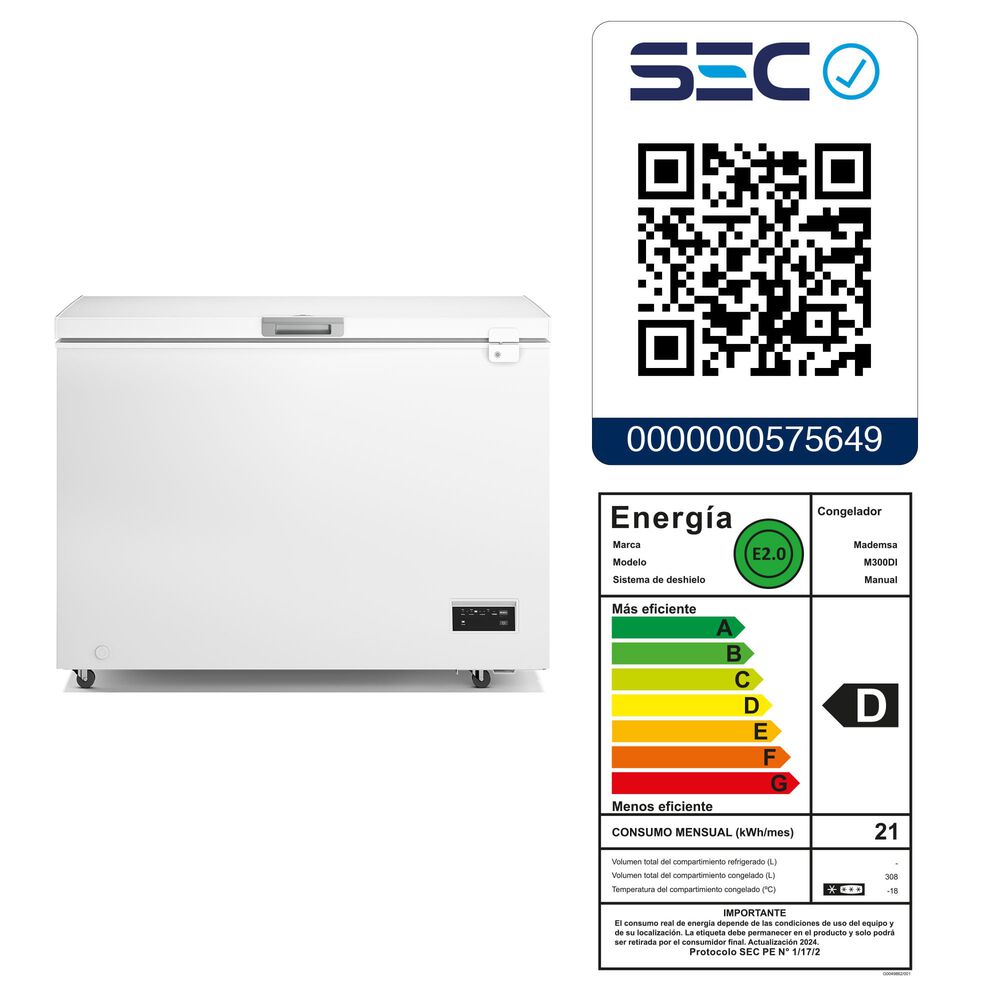 Congelador Freezer Horizontal Dual 308l Inverter Fr&iacute;o Directo M300di image number 10.0