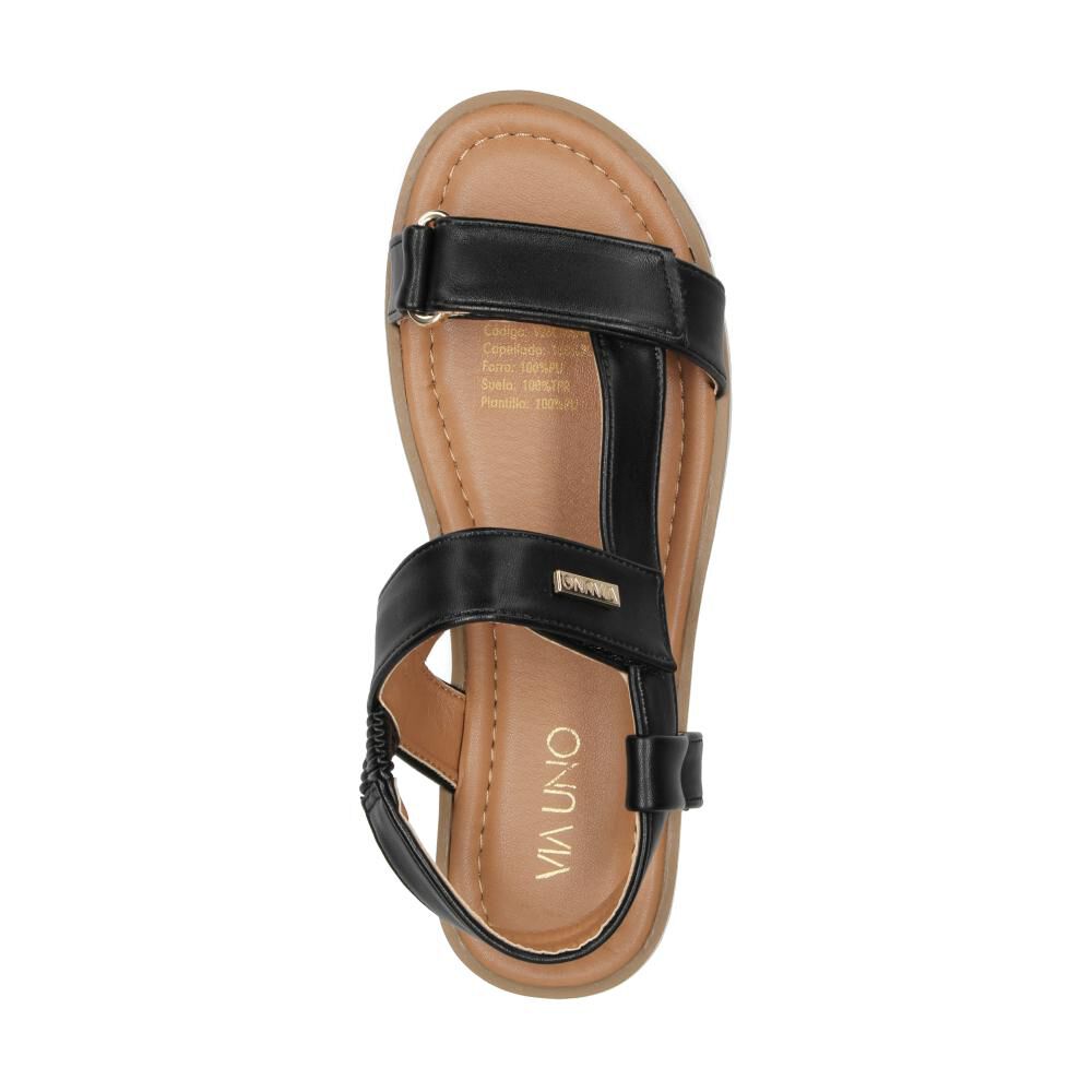 Sandalia Mujer Via Uno Black image number 4.0