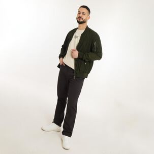 Chaqueta Bomber Slim Cuello Redondo Hombre Az Black