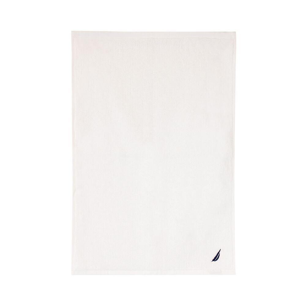 Toalla De Mano Nautica 100% Algod&oacute;n Textura Esponjosa Blanca-azul image number 1.0