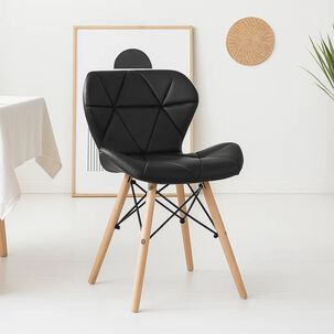Silla Radar Acolchada Ecocuero - Negra