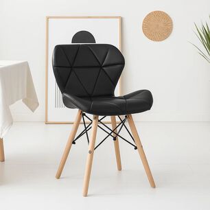 Silla Radar Acolchada Ecocuero - Negra