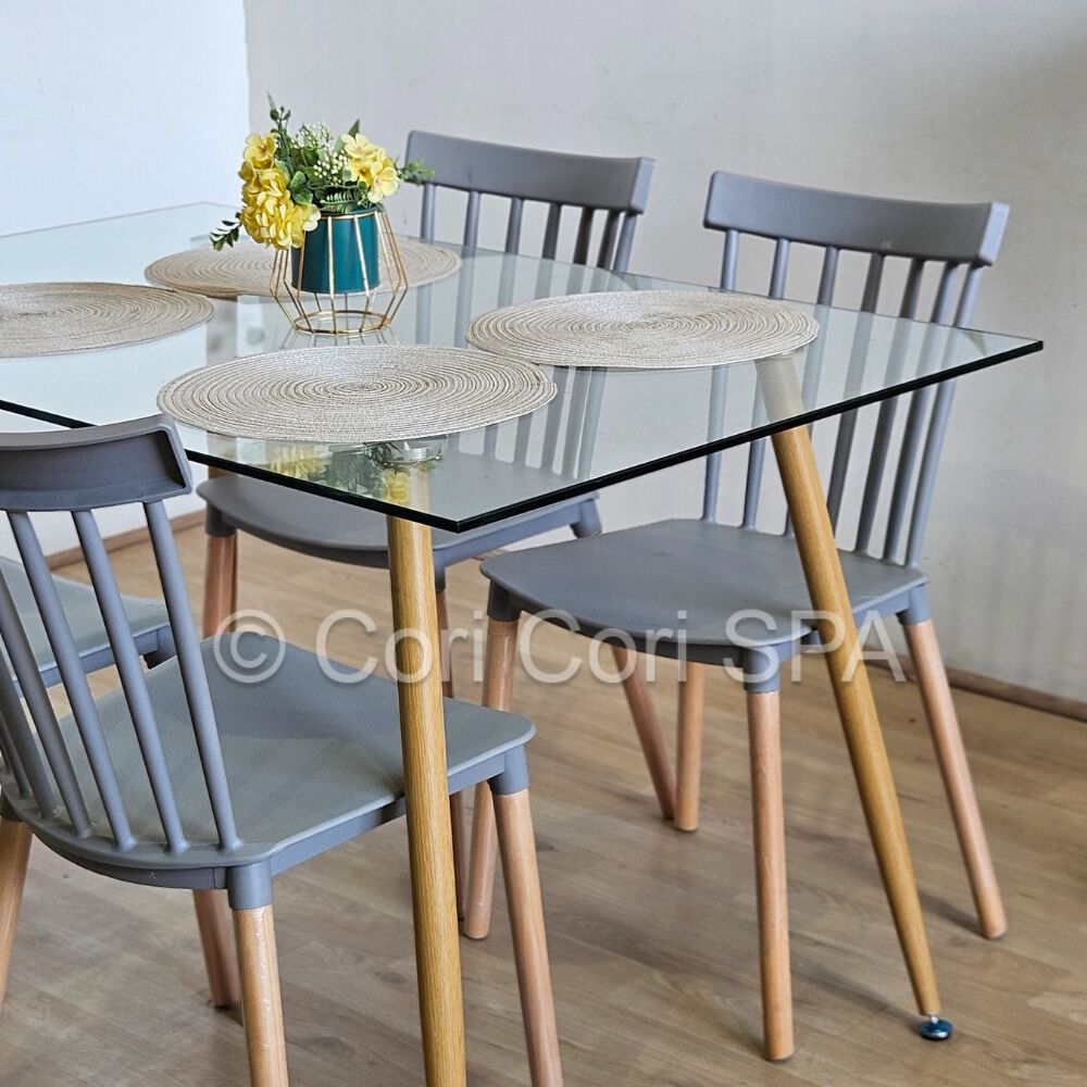 Comedor Vidrio Templado 120x80cms + 4 Sillas Windsor image number 2.0