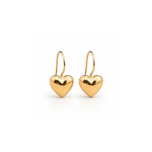 Aros Gancho Coraz&oacute;n 7mm Oro 18k Nacional 1.30gr Regalo Mujer Dorado