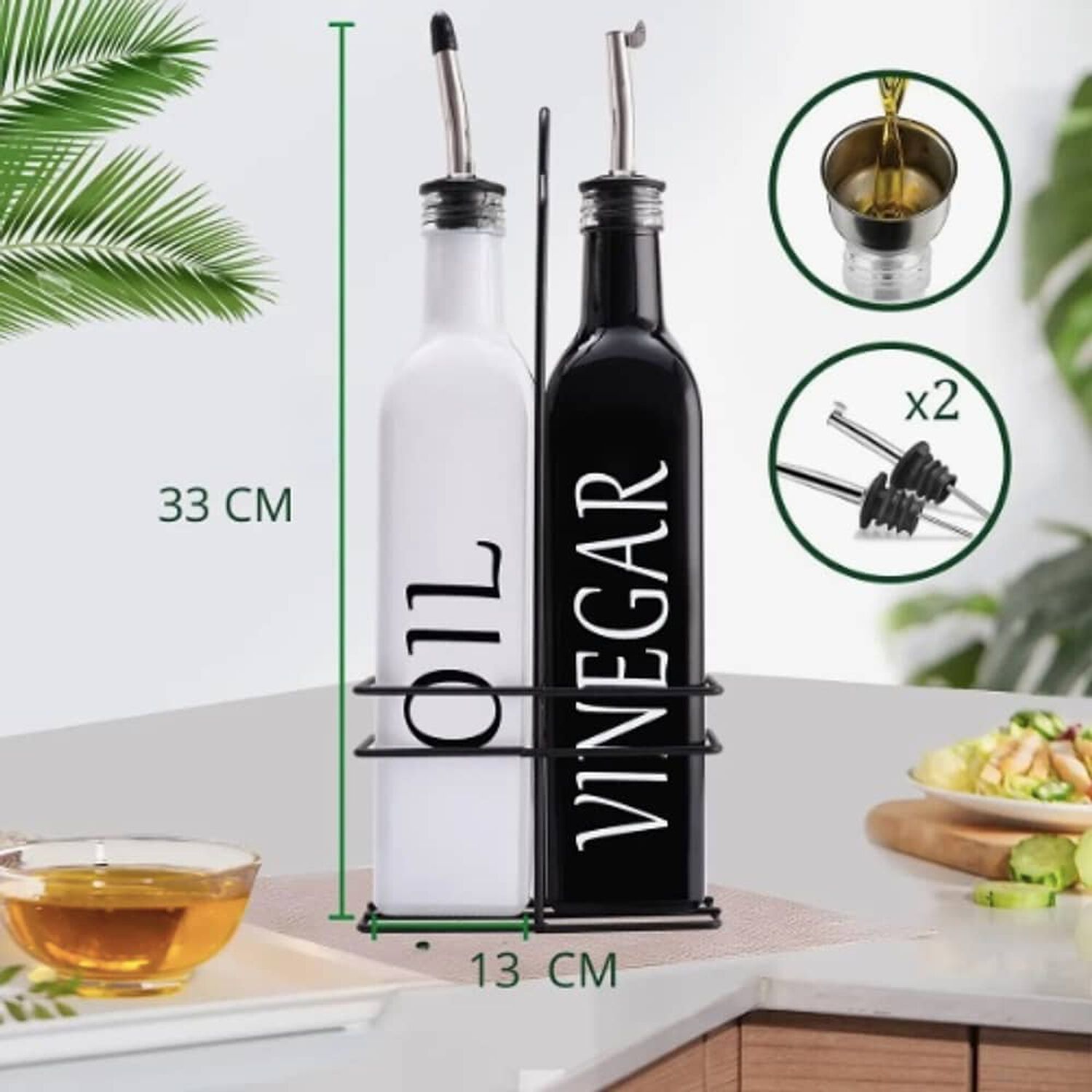Aceite Vinagra Set Botella Dispensador image number 1.0