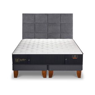 Cama Europea Cic Premium / 2 Plazas / Base Dividida + Respaldo