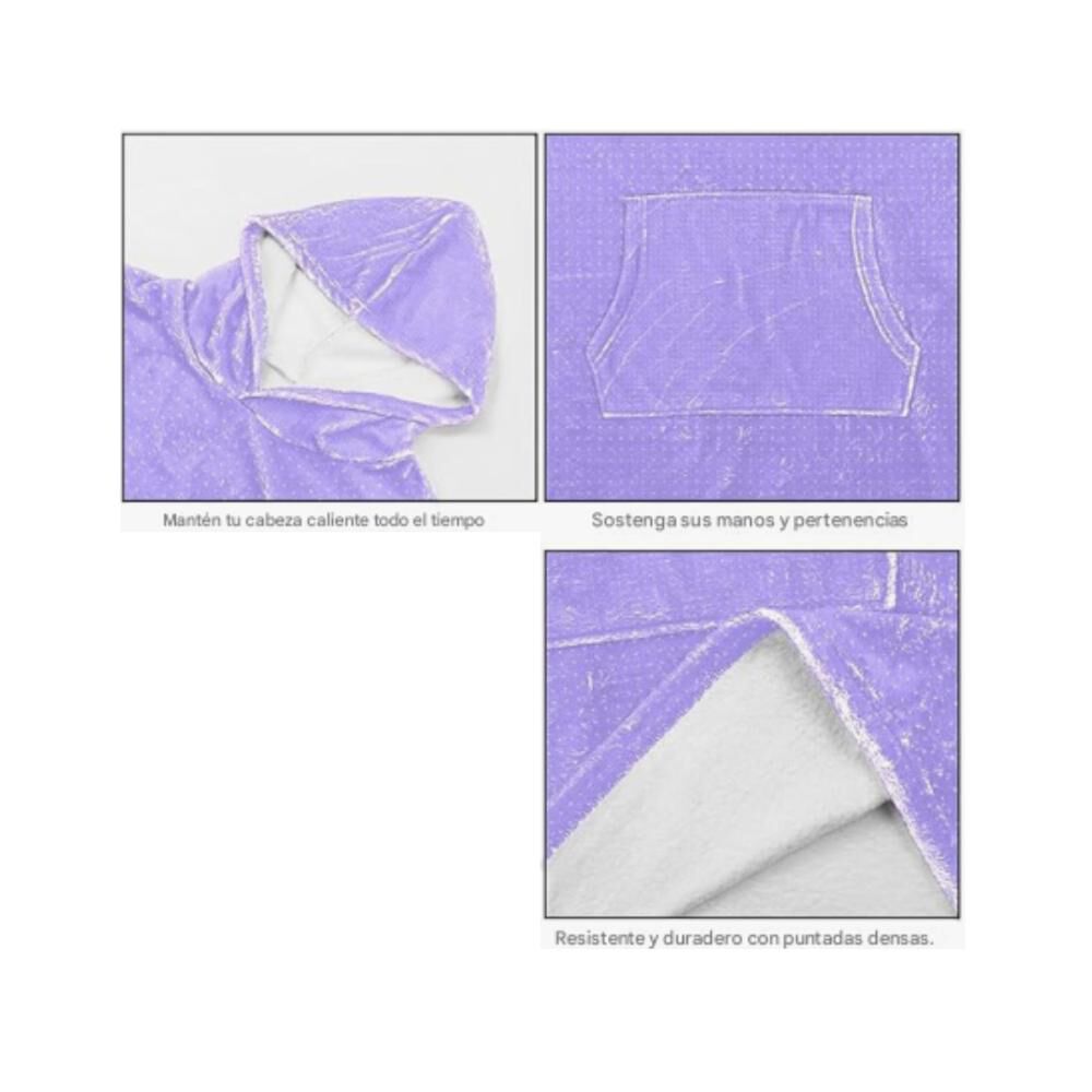 Poleron Felpa Con Capucha Manta Polar Bata Frazada Inviern image number 25.0