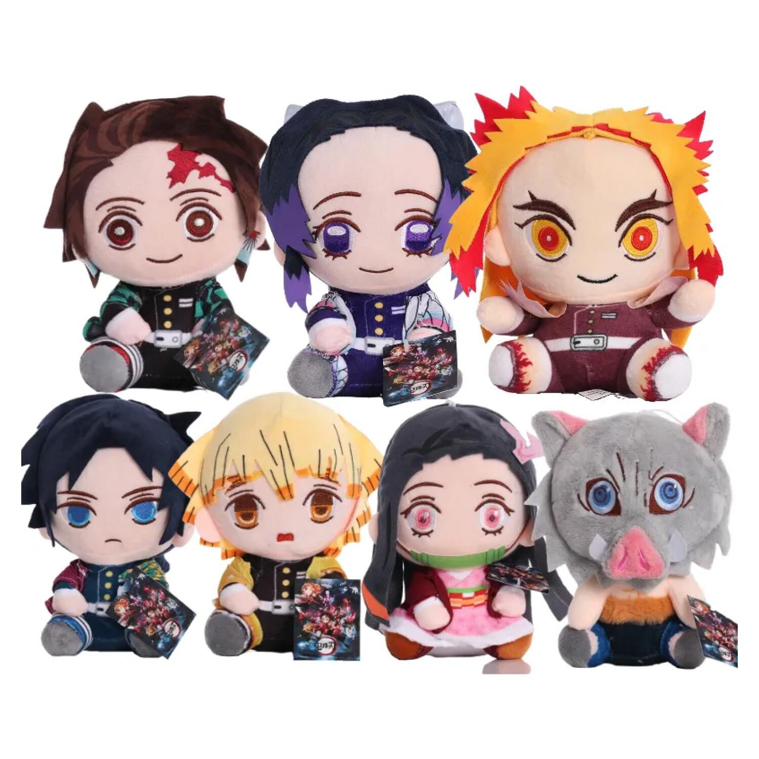 Pack 4 Peluches De 20cm Demon Slayer Anime image number 1.0