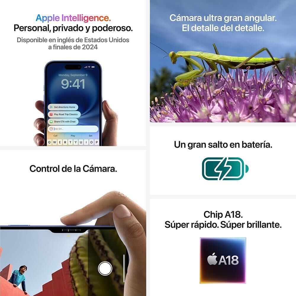 iPhone 16 Apple / 5G / 128 GB / Rosado / Liberado image number 5.0