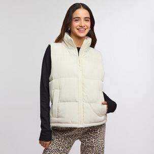 Parka Regular Sin Mangas Cuello Alto Mujer Freedom