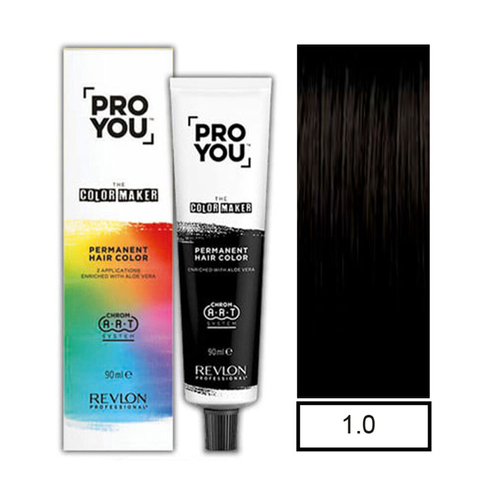 Pro You™ Color Maker Tintura Permanente Negro 1.0 90ml+oxidante image number 0.0