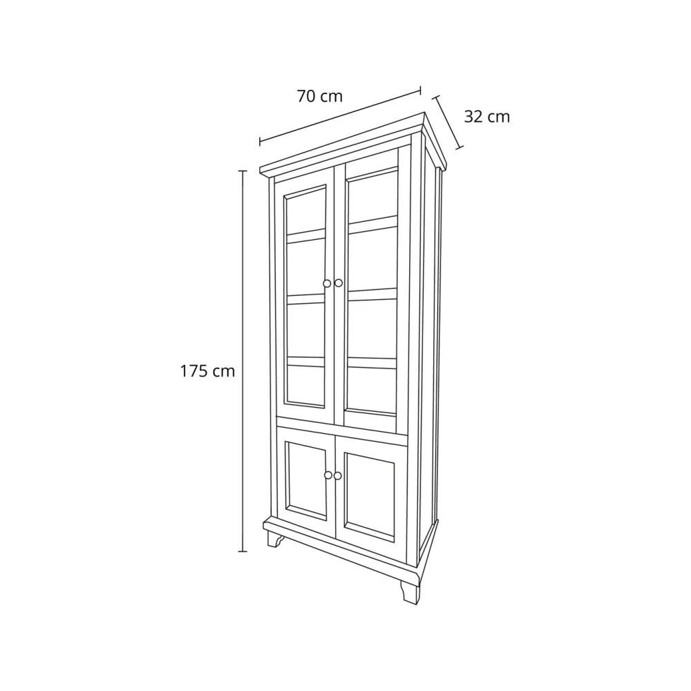 Vitrina Living Factory Madera / 4 Puertas image number 3.0