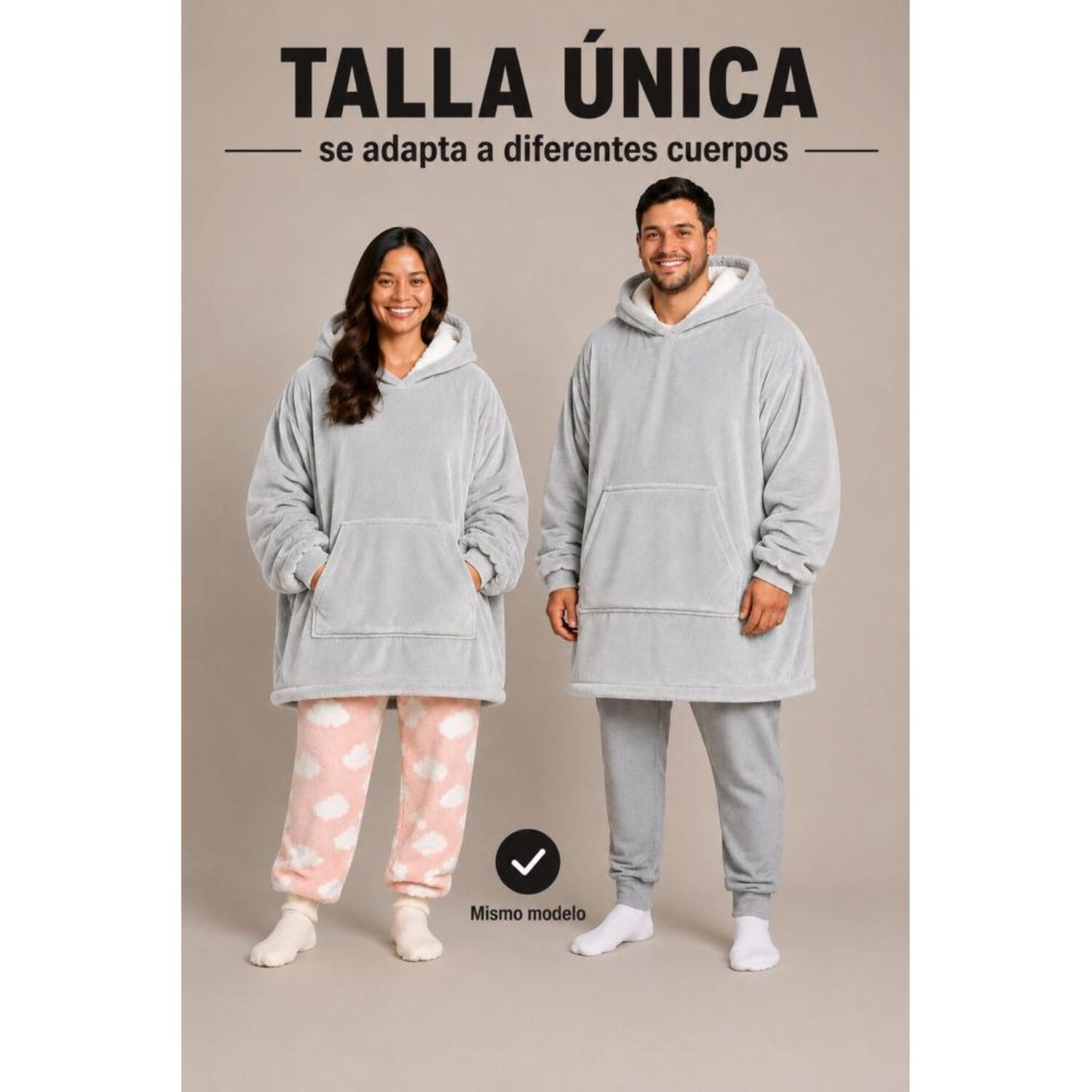 Poleron Felpa Capucha Manta Polar Invierno Unisex Talla Unic image number 9.0