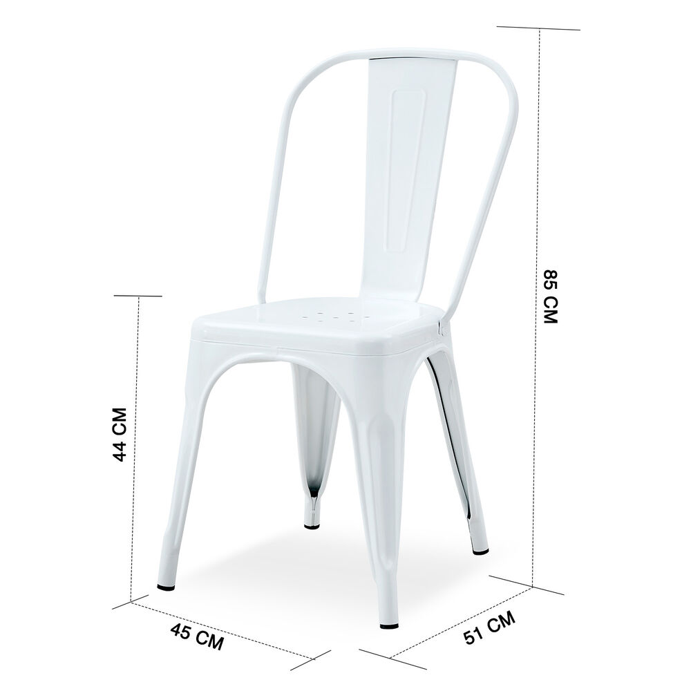 Pack De 4 Silla Metal Tolixblanco image number 2.0
