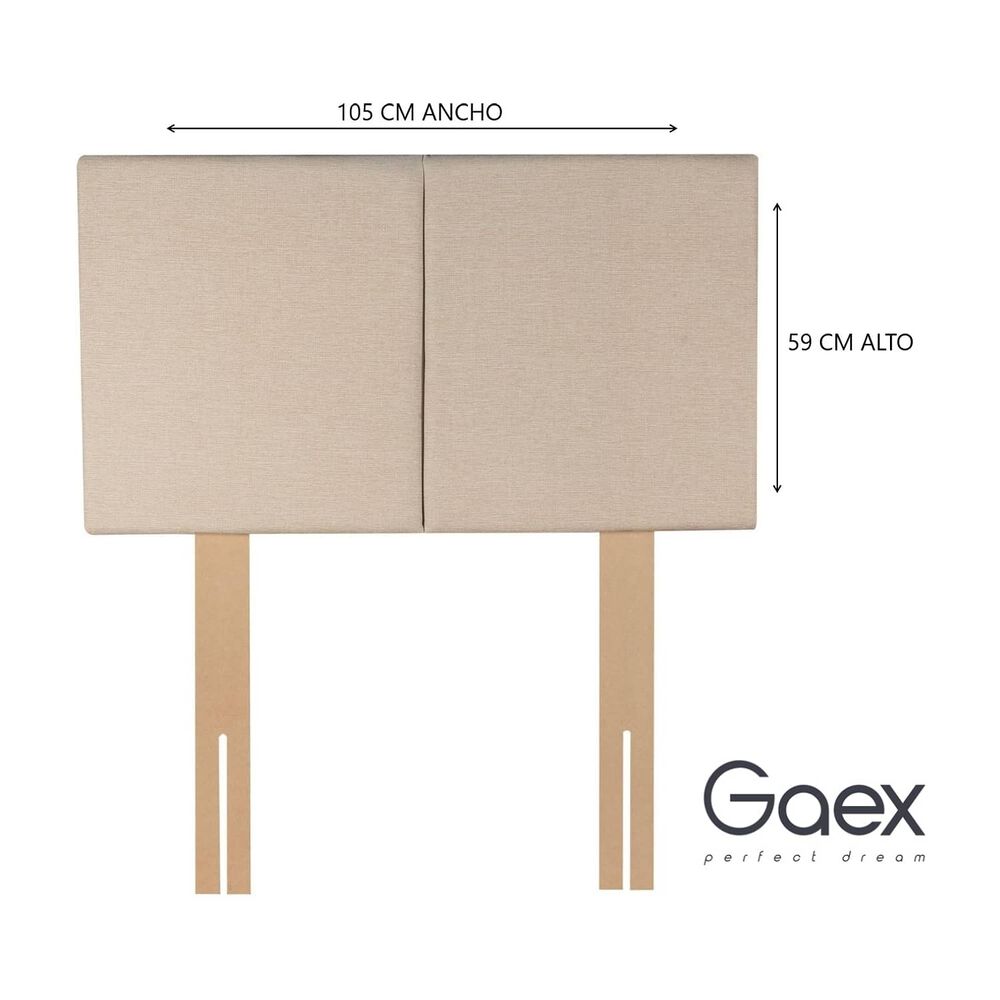 Cama Europea 1.5 Plaza 190 Respaldo Everest image number 1.0