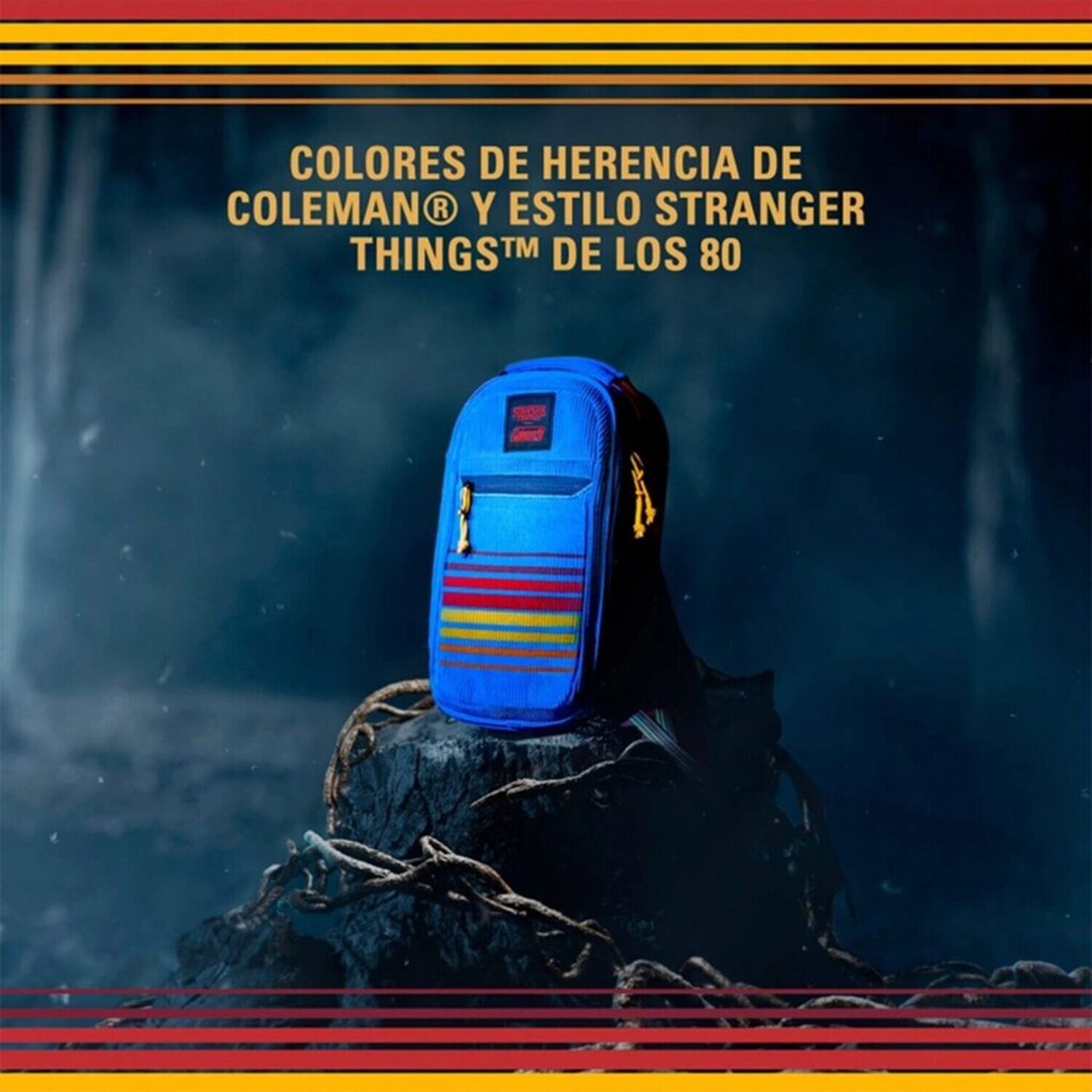 Soft Cooler Coleman Stranger Things 6 Latas Azul Marino image number 5.0