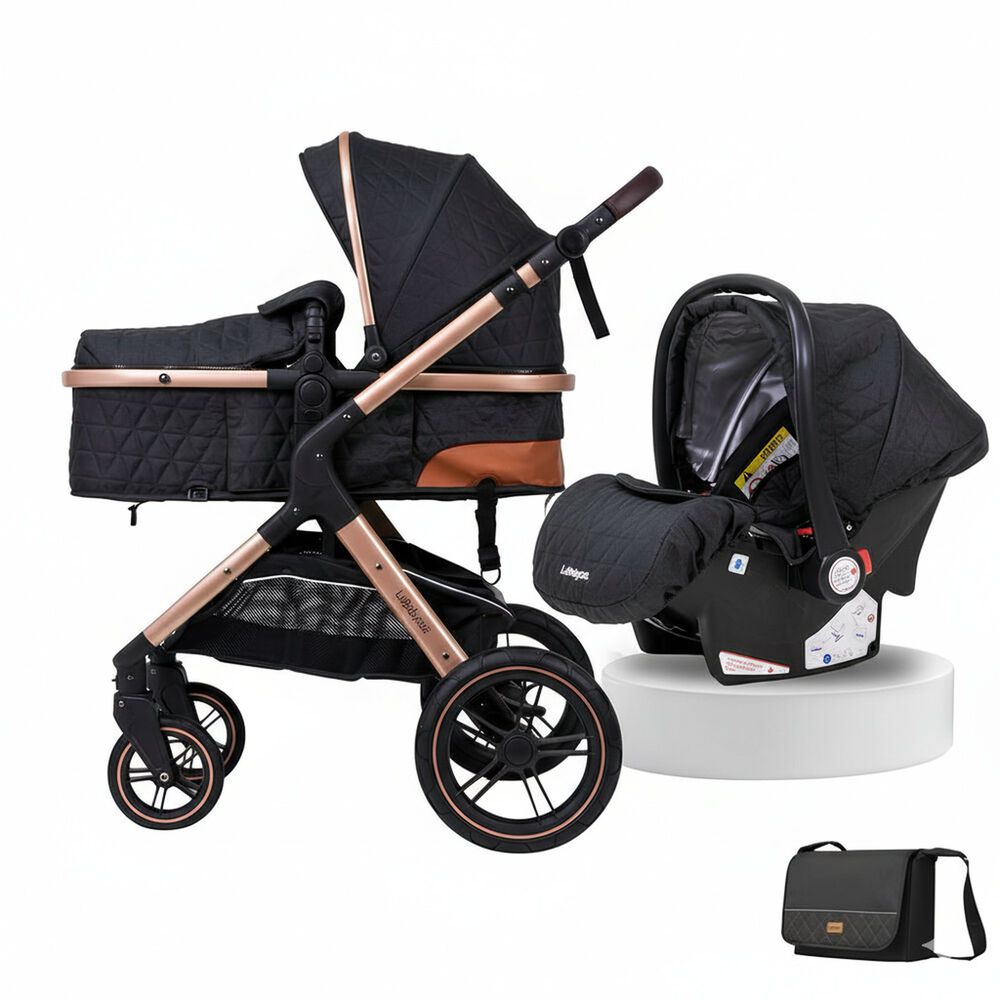 Coche Travel System Con Accesorios Lubabycas X1 Negro image number 8.0