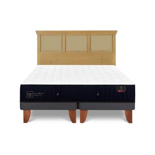 Cama Europea Cic Linea Premium / 2 Plazas / Base Dividida + Respaldo