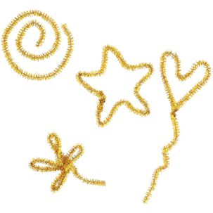 Limpiapipas Metalizados Dorados 100 Undiades 6mm X 30cm