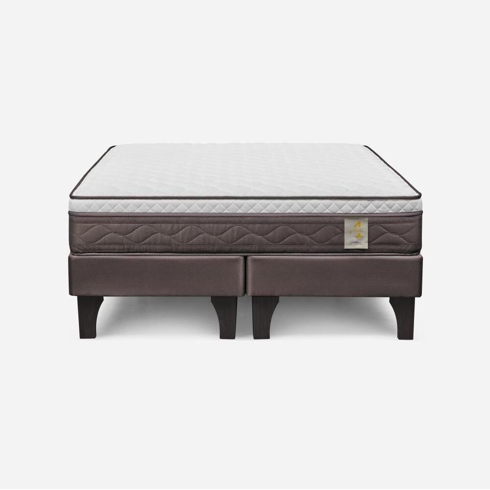 Cama Europea Rosen New Style 4 Plus / 2 Plazas / Base Dividida + Set de Maderas Mil&aacute;n image number 2.0