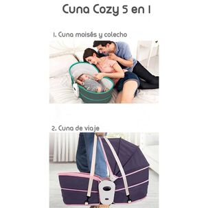 Cuna Mois&eacute;s 5 En 1 Con Vibraci&oacute;n Mosquitero Lubabycas Verde