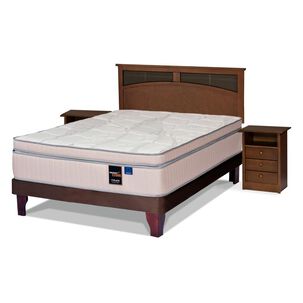 Cama Europea Flex Máximo Cobre / 2 Plazas / Base Normal + Set De Maderas