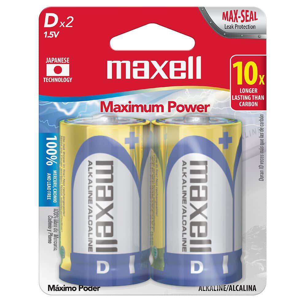 Pack 2 Pilas Alcalinas Maxell Tipo D image number 1.0