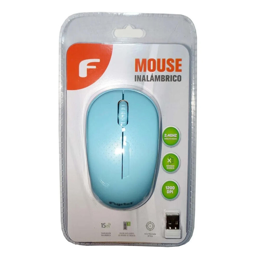 Mouse Inalámbrico Fujitel Celeste 3 Botones Dpi 1200 Fx image number 3.0