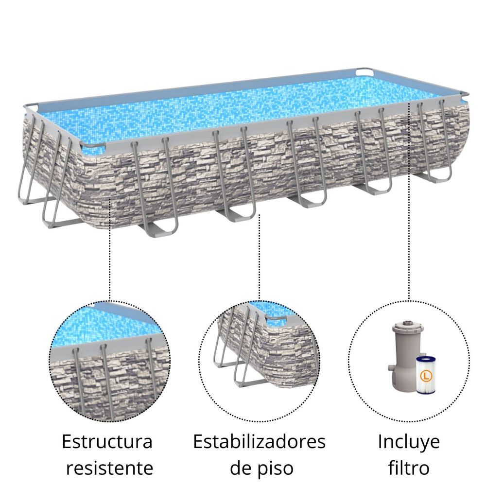 Piscina Familiar Rectangular 122x250x540 Cm 12871 Litros image number 3.0
