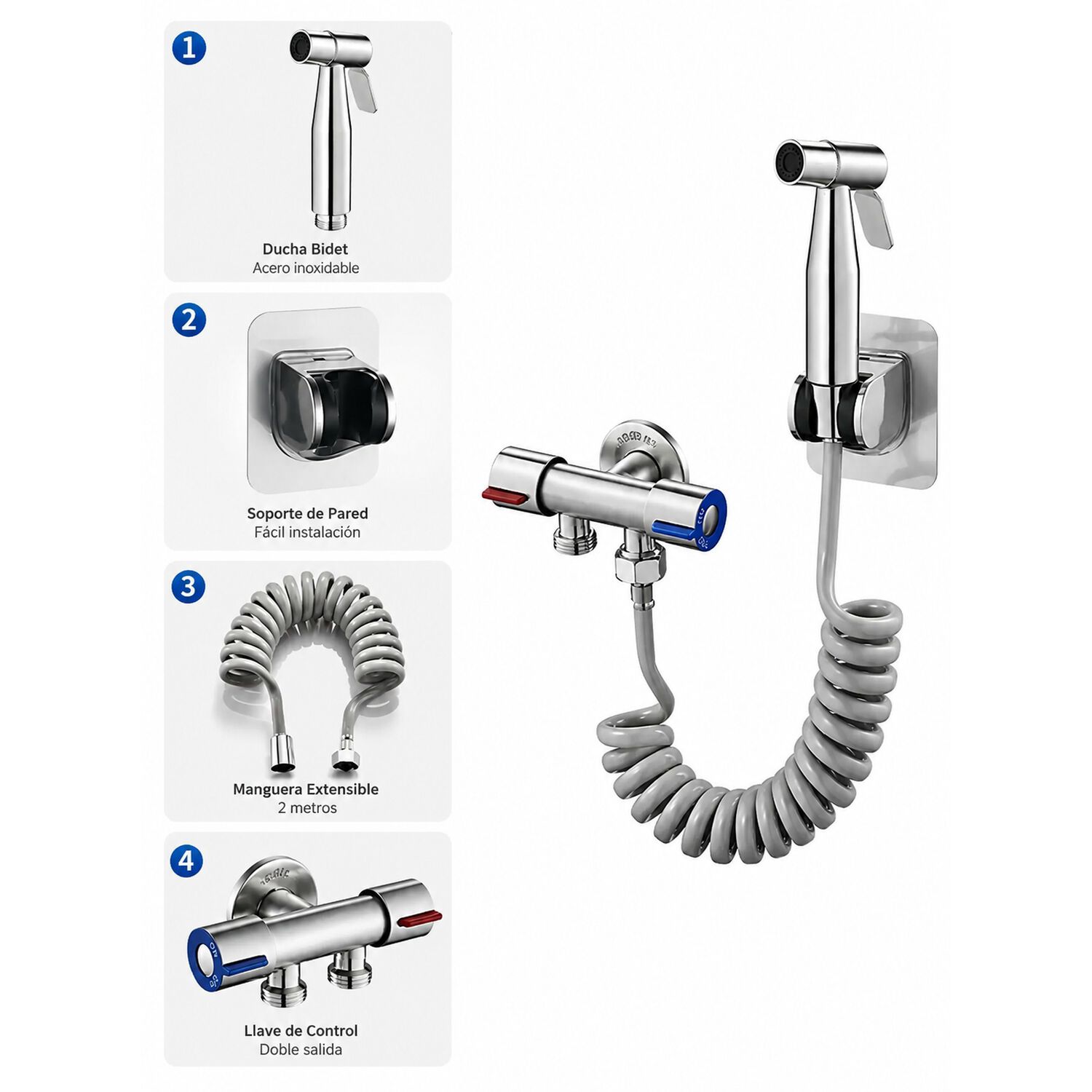 Ducha Bidet Para Wc Con Manguera Set Ba&ntilde;o Bathland image number 5.0