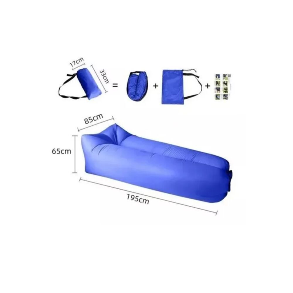 Sof&aacute; Sill&oacute;n Inflable Tumbona Coj&iacute;n Banano Camping Aire Playa image number 8.0