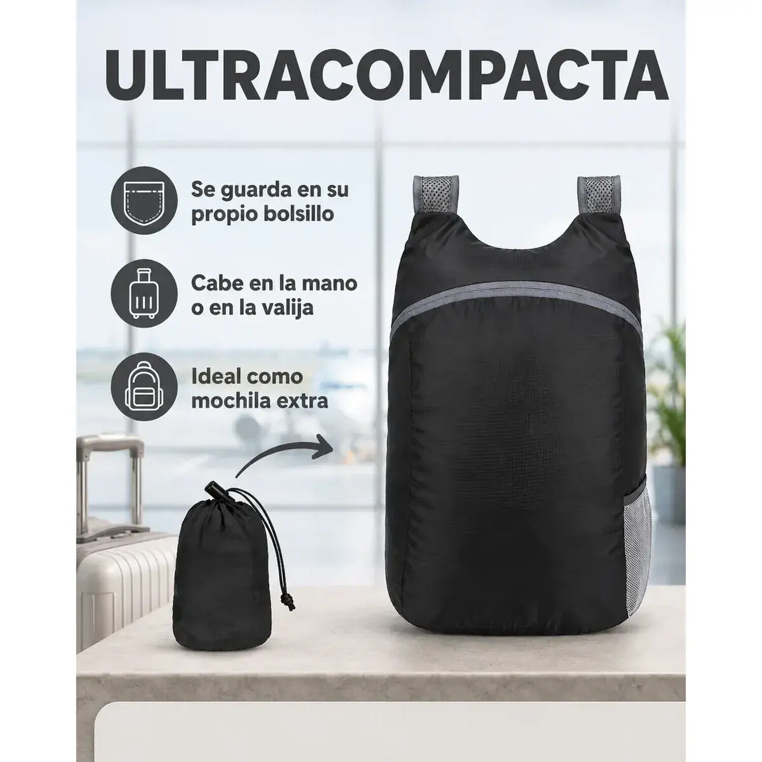 Mochila Ultra Compacta Impermeable 17 Lts image number 4.0